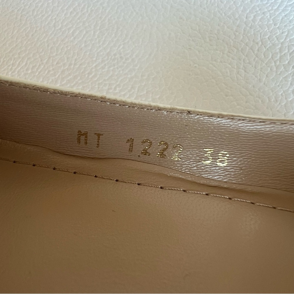 Dior Patent Calfskin Aime Ballet Flats - Off White - Picture 10 of 11